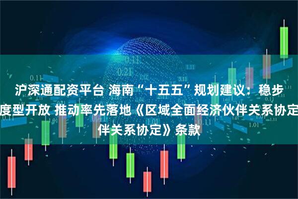 沪深通配资平台 海南“十五五”规划建议：稳步扩大制度型开放 推动率先落地《区域全面经济伙伴关系协定》条款